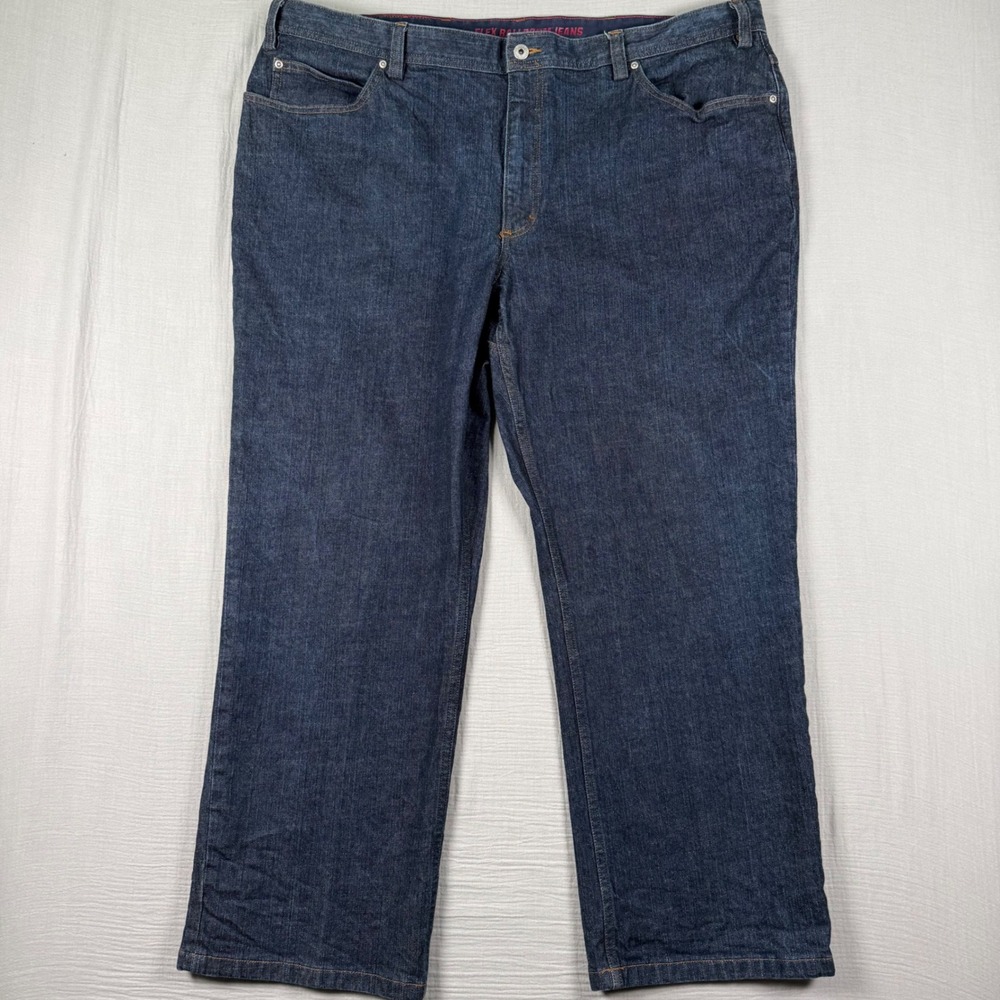 Duluth Trading Co Flex Ballroom Jeans Mens 46x30 Dark Wash Blue Stretch Denim - Picture 2 of 8